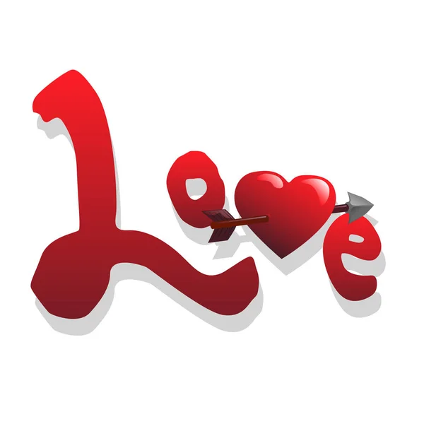 Love and heart vector — Stock Vector