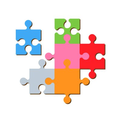 Bulmaca parçaları vektör