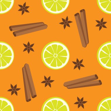 limon ve tarçın seamless modeli