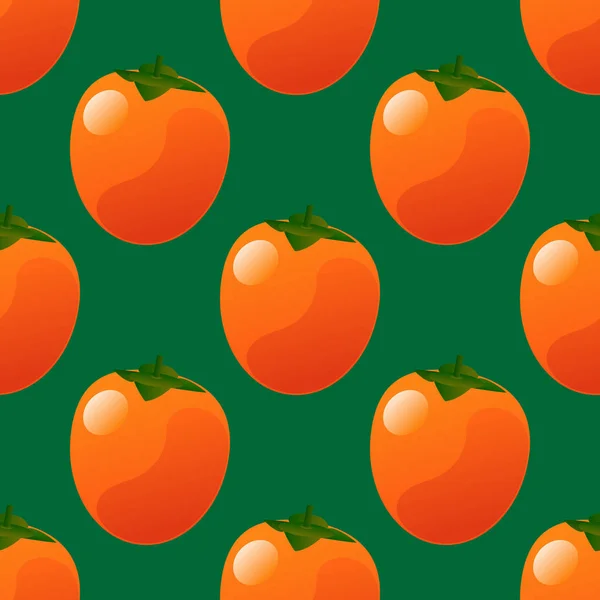 柿のシームレス パターン — ストックベクタ