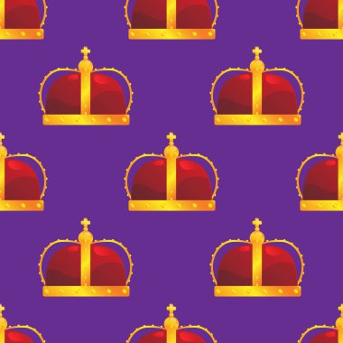 taç Dikişsiz desen vektör çizim