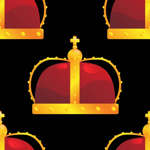 Corona patrón sin costura — Archivo Imágenes Vectoriales