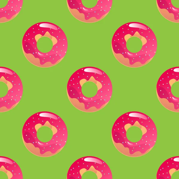 Donut naadloze patroon — Stockvector