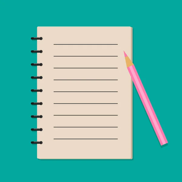defter ve kalem vektör