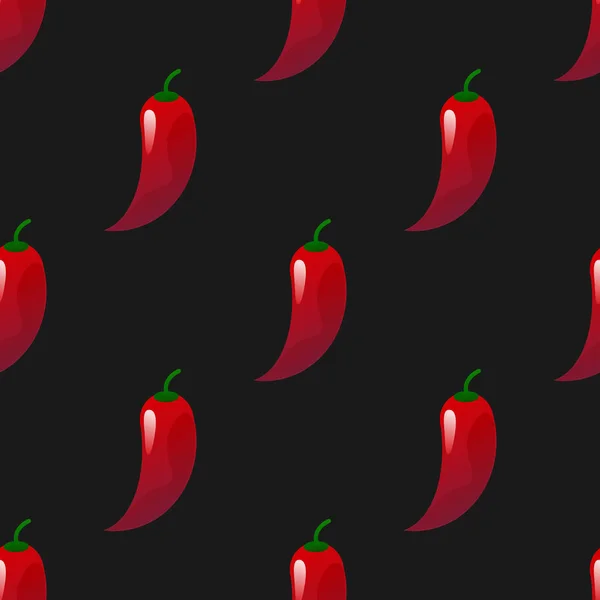 Chili pepper seamless pattern — Stock Vector