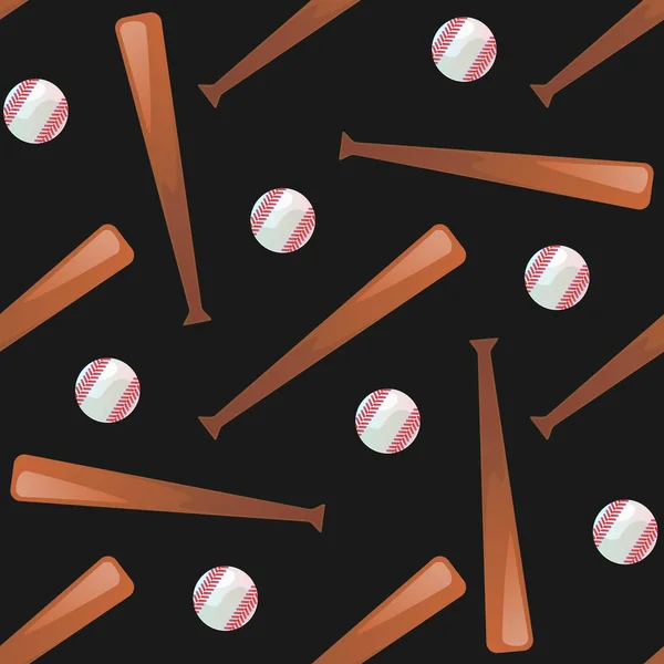 Baseball seamless pattern — Stock Vector