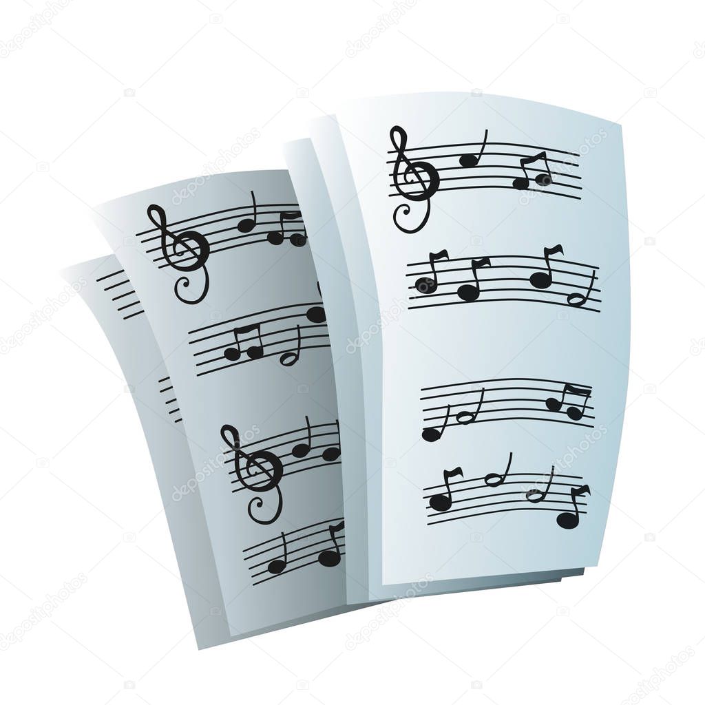 Music notes pattern