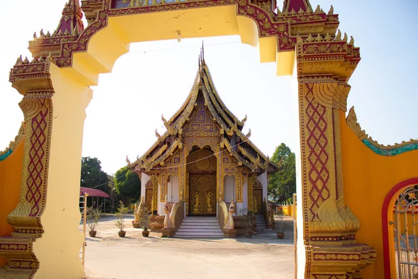 Hermosa Arquitectura Budista Templo Negro Tailandia —  Fotos de Stock