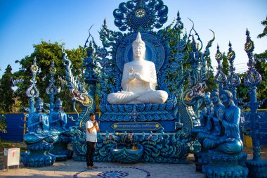 Budist tapınağının heykelleri, Mavi Tapınak, Tayland