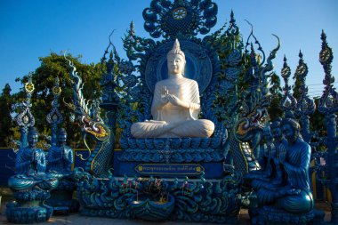 Budist tapınağının heykelleri, Mavi Tapınak, Tayland