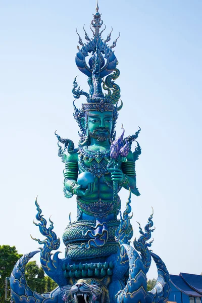 Estátuas Tradicionais Buda Templo Preto Tailândia — Fotografia de Stock