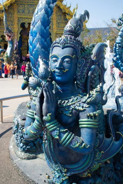 Estatuas Tradicionales Buda Templo Negro Tailandia —  Fotos de Stock