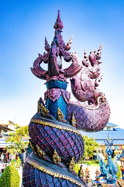 Architektura Religijna Blue Temple Chiang Rai Tajlandia — Zdjęcie stockowe