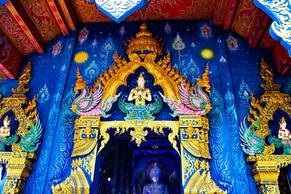 Arquitectura Religiosa Blue Temple Chiang Rai Tailandia — Foto de Stock