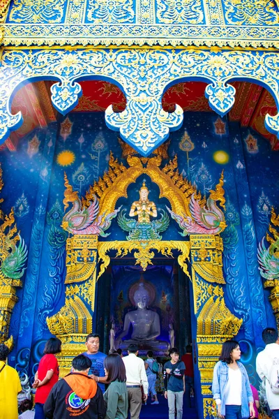 Arsitektur Keagamaan Dari Kuil Biru Chiang Rai Thailand — Stok Foto