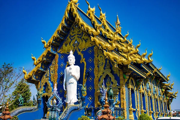 Extérieur Traditionnel Blue Temple Thaïlande — Photo