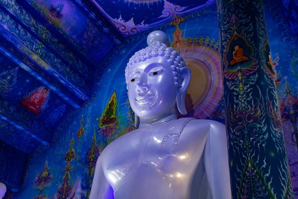 Low Angle Buddha Statue Blue Temple Thailand — Stock Photo, Image