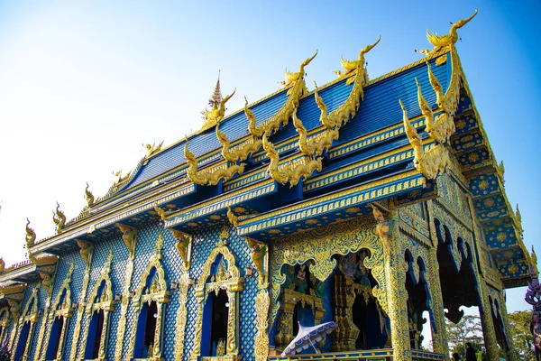 Statue Del Tempio Buddista Tempio Blu Thailandia — Foto Stock
