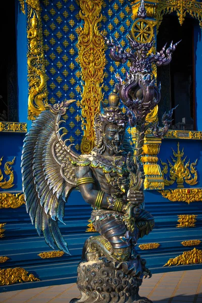 Close Image Statue Buddhist Temple Black Temple Thailand — Stock Photo, Image