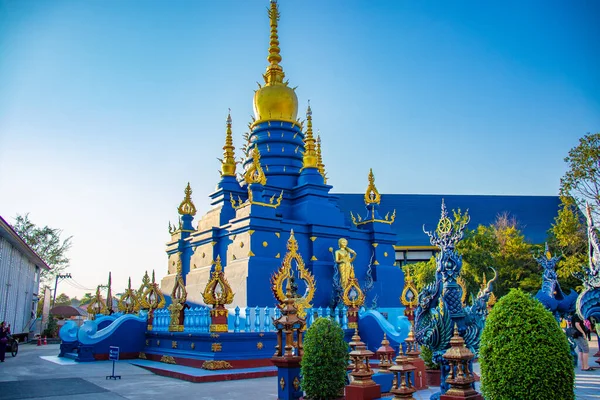 Buddhistiske Gamle Tempel Udvendig Black Temple Thailand - Stock-foto
