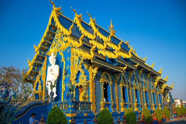 Buddhist Ancient Temple Exterior Black Temple Thailand — Stock Photo, Image