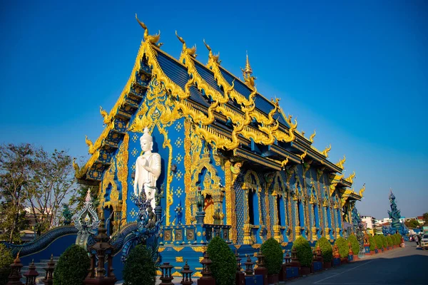 Buddhist Ancient Temple Exterior Black Temple Thailand — Stock Photo, Image