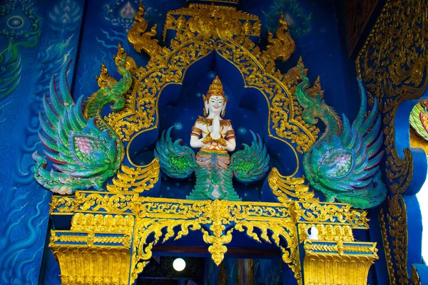 Dekorace Exteriéru Soch Modrého Chrámu Thajsko — Stock fotografie