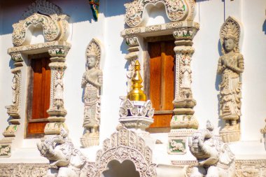 Budist tapınağının Asya stili dekorasyonları, Tayland