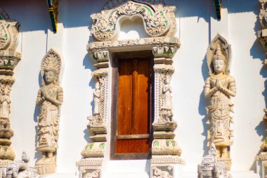 Budist tapınağının Asya stili dekorasyonları, Tayland