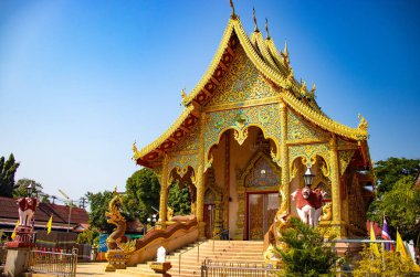 Budist tapınağının Asya stili dekorasyonları, Tayland