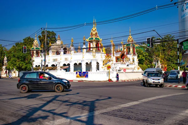 Decoraciones Arquitectura Del Templo Budista Tailandia — Foto de Stock