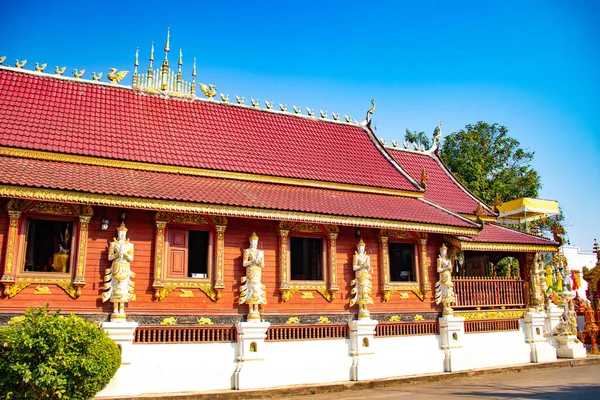 Decoraciones Arquitectura Del Templo Budista Tailandia — Foto de Stock