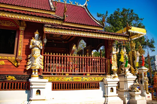 Budist Tapınağı Dekorasyonu Mimarisi Tayland — Stok fotoğraf