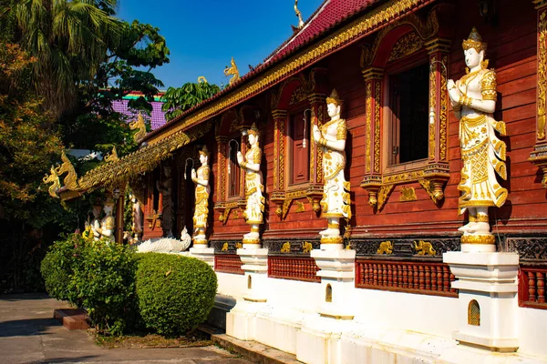 Decorazioni Del Tempio Buddista Architettura Thailandia — Foto Stock