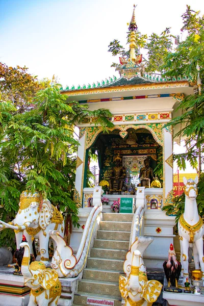 Decoraciones Arquitectura Del Templo Budista Tailandia —  Fotos de Stock