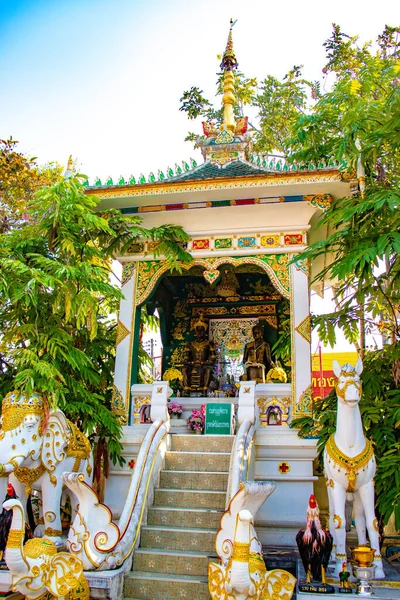 Decorazioni Del Tempio Buddista Architettura Thailandia — Foto Stock