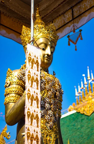Decoraciones Arquitectura Del Templo Budista Tailandia — Foto de Stock