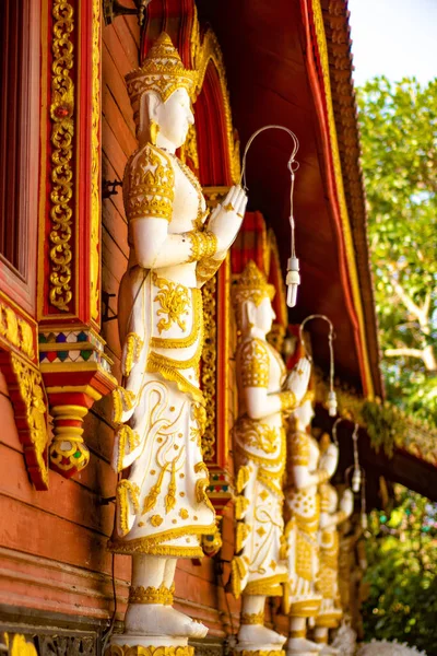 Decoraciones Estilo Asiático Del Templo Budista Tailandia —  Fotos de Stock