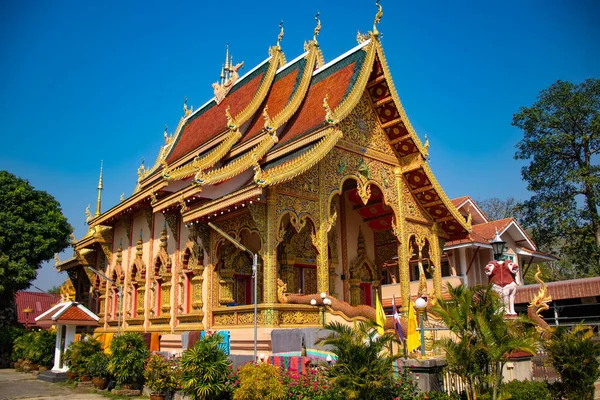 Décorations Style Asiatique Temple Bouddhiste Thaïlande — Photo