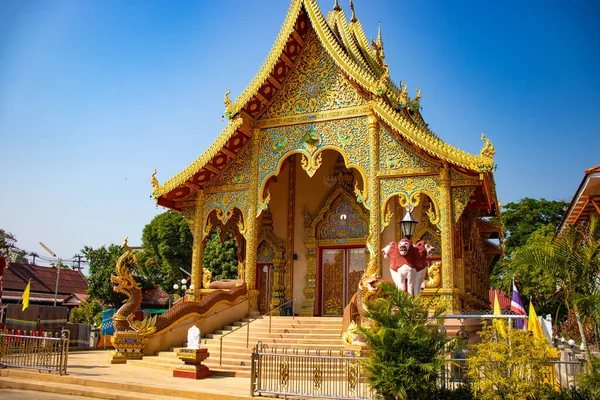 Ázsiai Stílusú Dekorációk Buddhista Templom Thaiföld — Stock Fotó