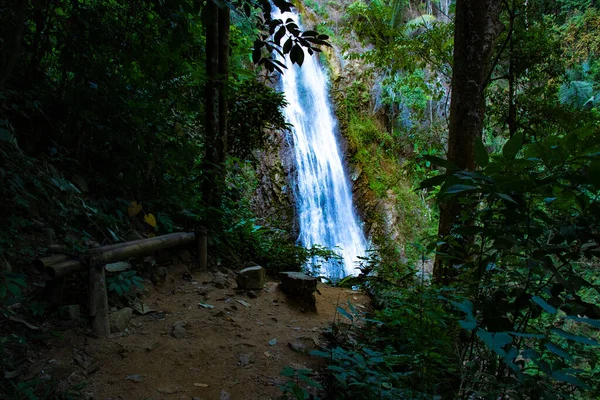 Waterfall Green Summer Park Thailand — Stock Photo, Image