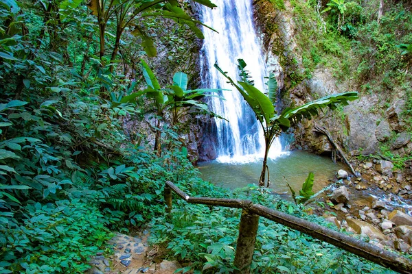 Waterfall Green Summer Park Thailand — Stock Photo, Image