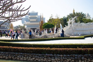 Tayland. Chiang Rai. Beyaz Tapınak