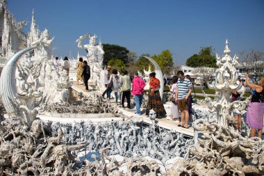 Tayland. Chiang Rai. Beyaz Tapınak