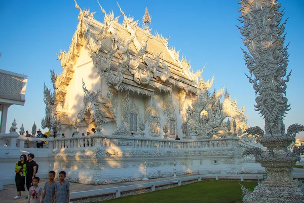 Territorium Van Witte Tempel Chiang Rai Thailand — Stockfoto