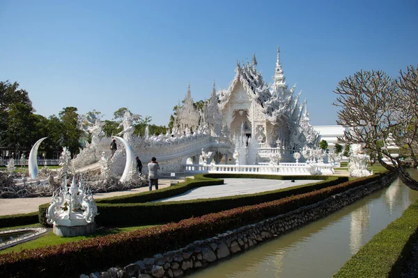 Til Thailand Chiang Rai Hvitt Tempel – stockfoto