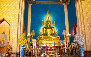 Chiang Mai Tayland 'daki mermer tapınak. 