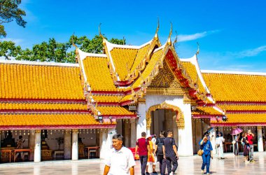 Chiang Mai Tayland 'daki mermer tapınak. 