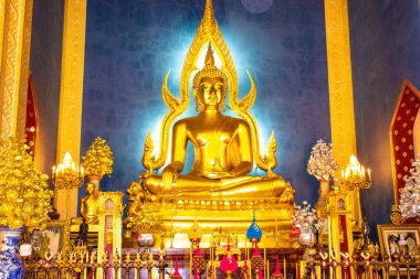 Chiang Mai Tayland 'daki mermer tapınak. 