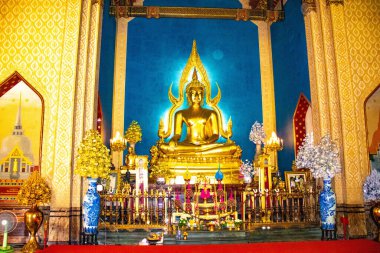 Chiang Mai Tayland 'daki mermer tapınak. 